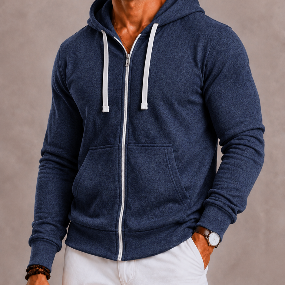 Lunelle | Men's Fleece Hoodie with Windproof Zipper