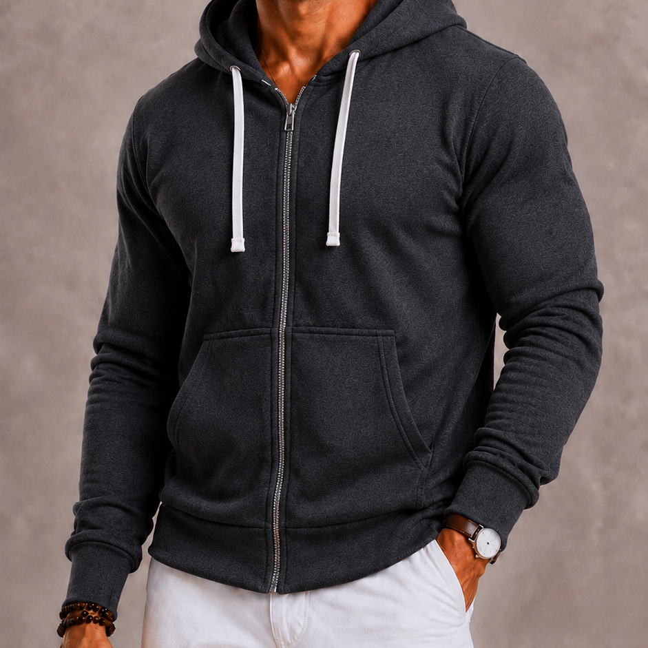 Lunelle | Men's Fleece Hoodie with Windproof Zipper