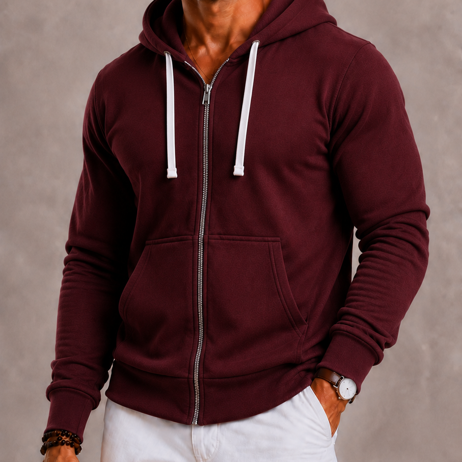 Lunelle | Men's Fleece Hoodie with Windproof Zipper