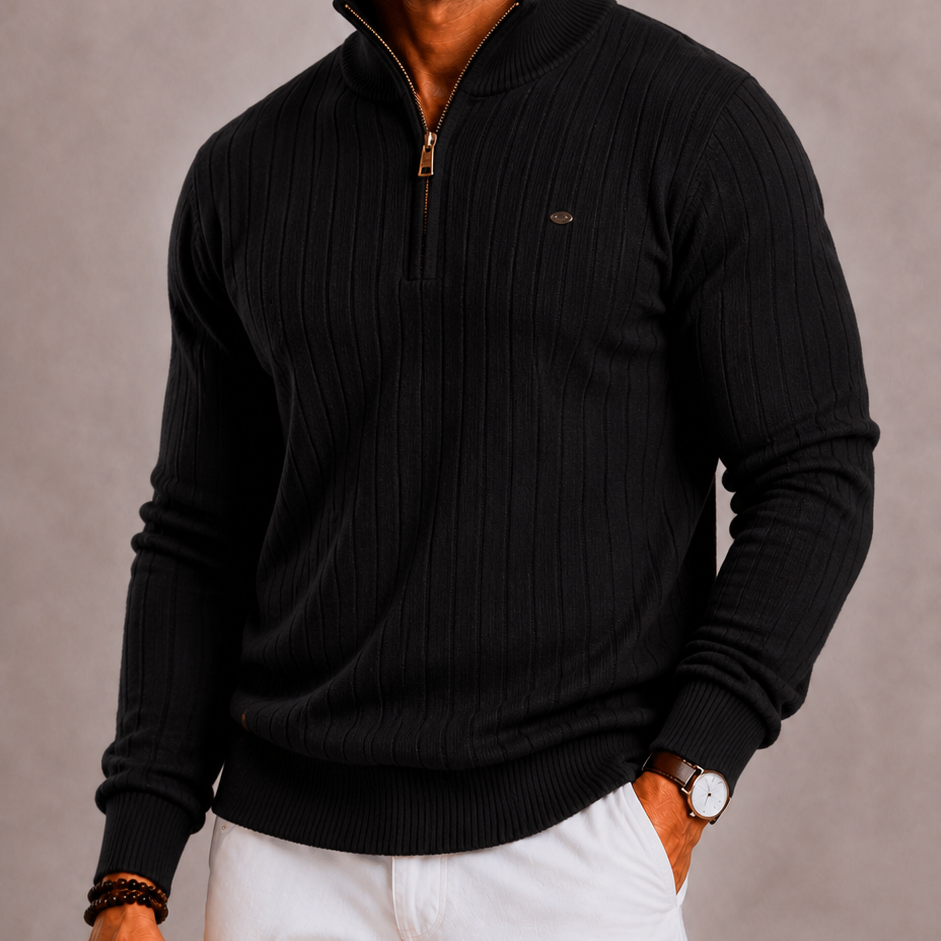 Lunelle | Men's Zip-Up Stand-Up Collar Autumn Sweater