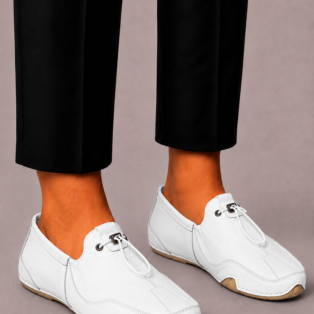 Lunelle | Heren Suède Instappers met Mesh Details