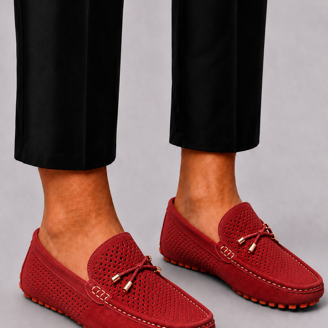 Lunelle | Heren Loafers met Perforatie en Slip-On Design