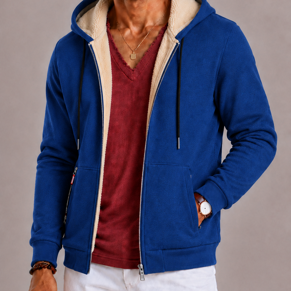 Lunelle | Men's Vest with Hood and Warm Sherpa Look