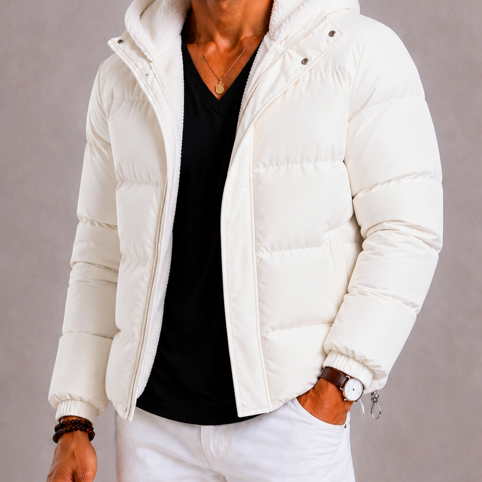 Lunelle | Heren Fleece Jas met Opstaande Kraag en Ritssluiting