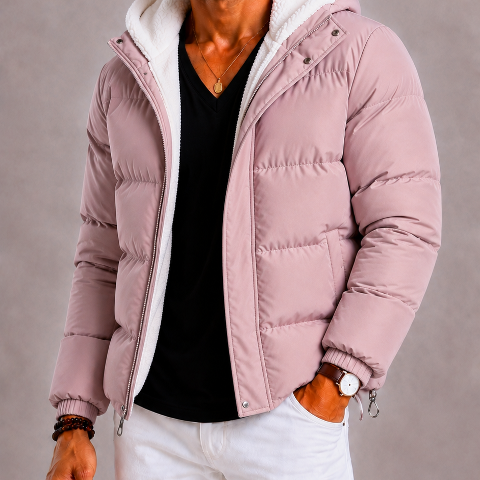 Lunelle | Heren Fleece Jas met Opstaande Kraag en Ritssluiting