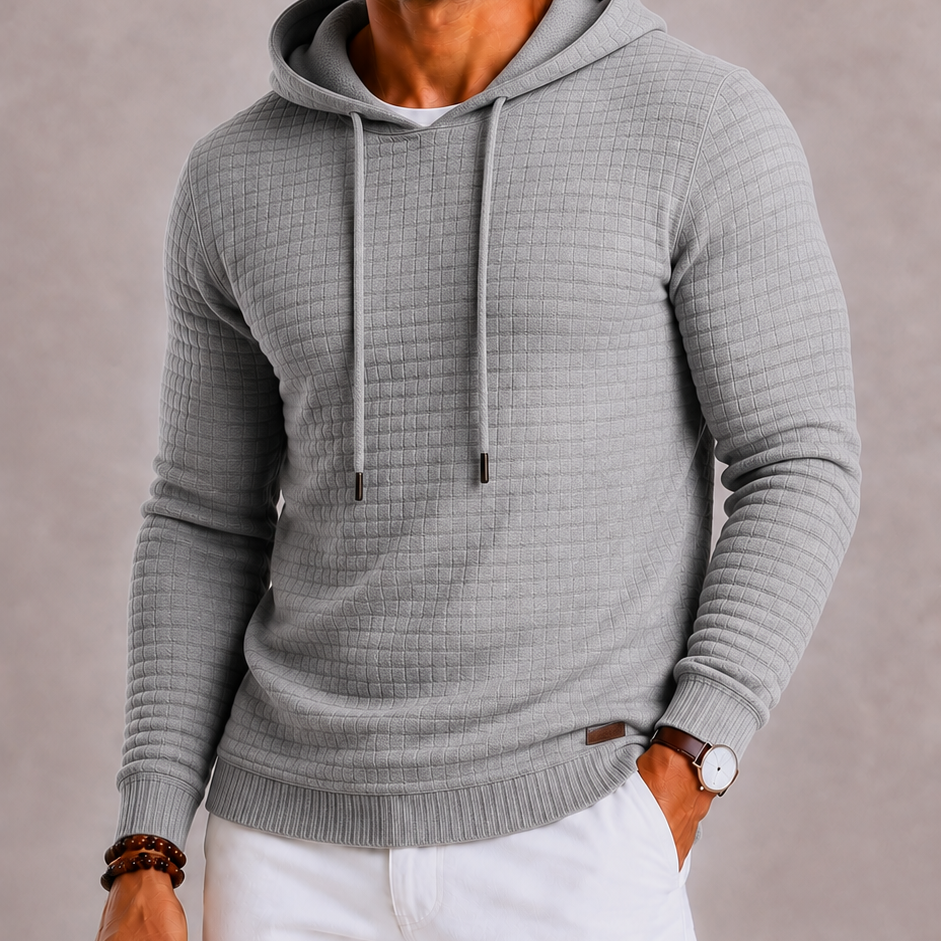 Lunelle | Heren Gebreide Hoodie met Capuchon en Trekkoord