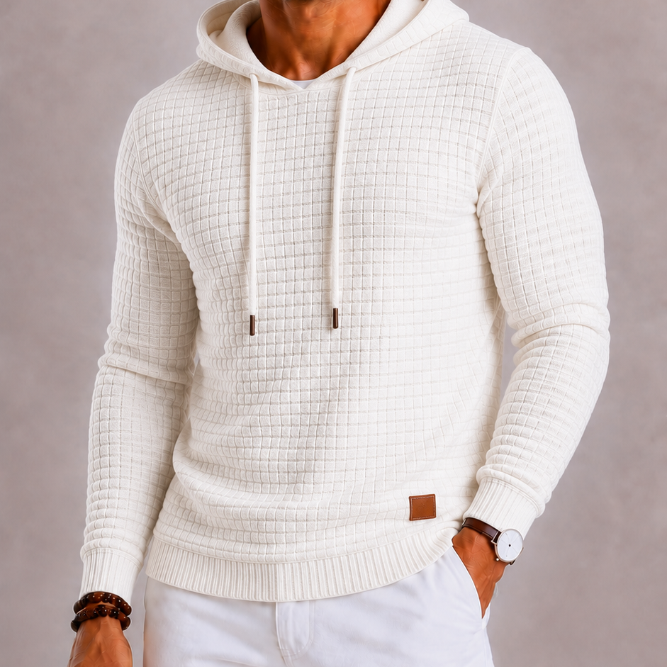 Lunelle | Heren Gebreide Hoodie met Capuchon en Trekkoord