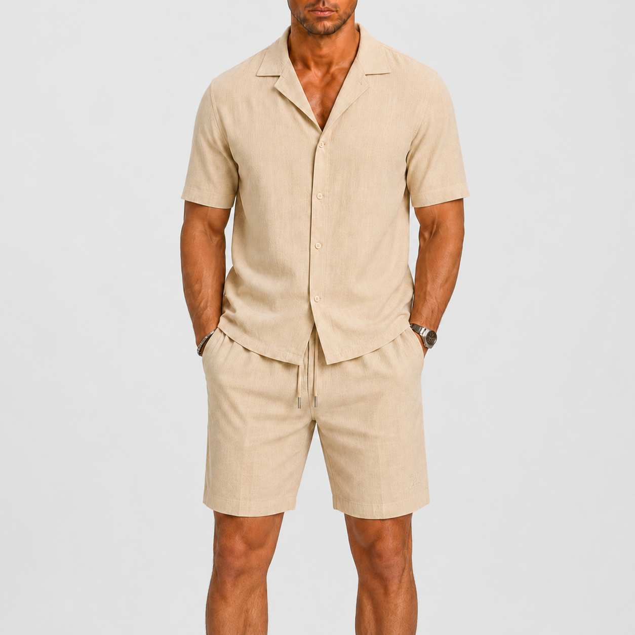 Lunelle | Heren Linnen Set Relaxed Zomerse Elegantie
