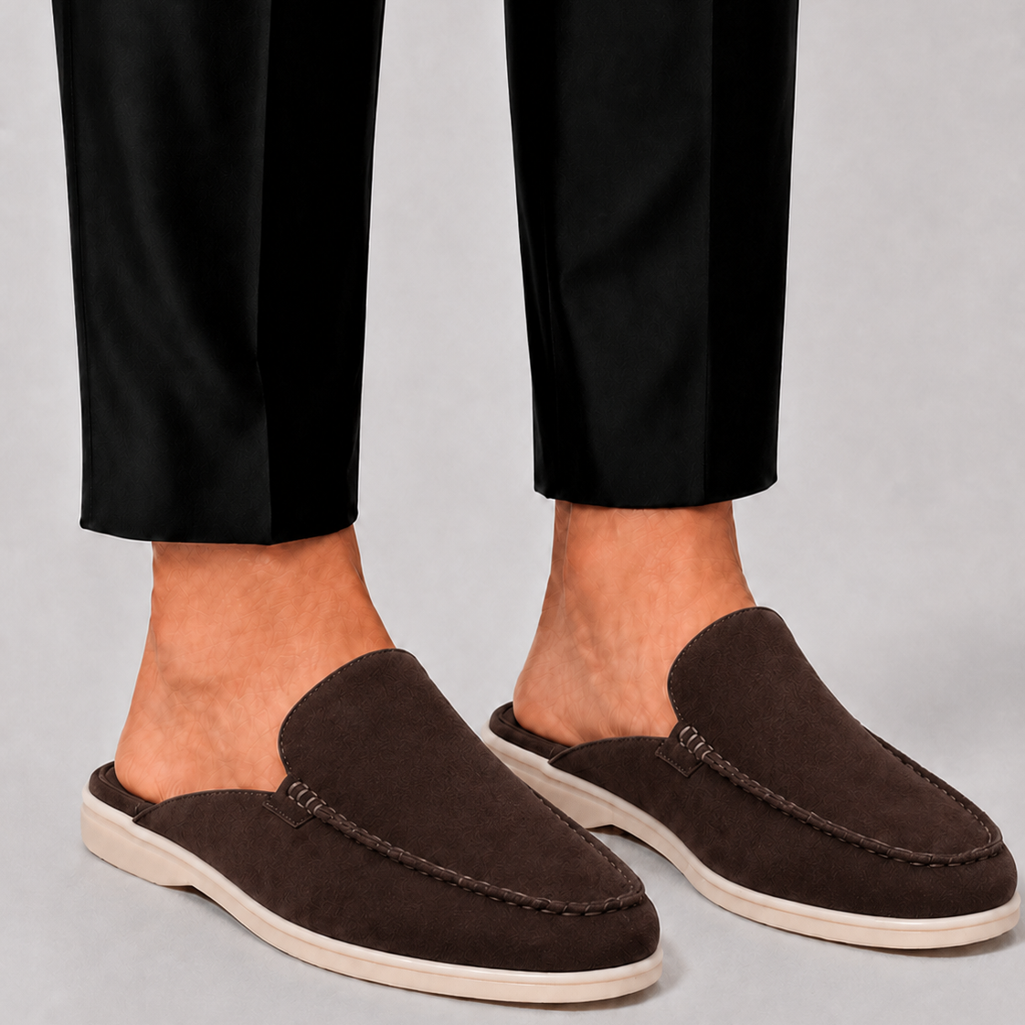 Lunelle | Heren Loafer Mule Open Hiel Moderne Elegantie