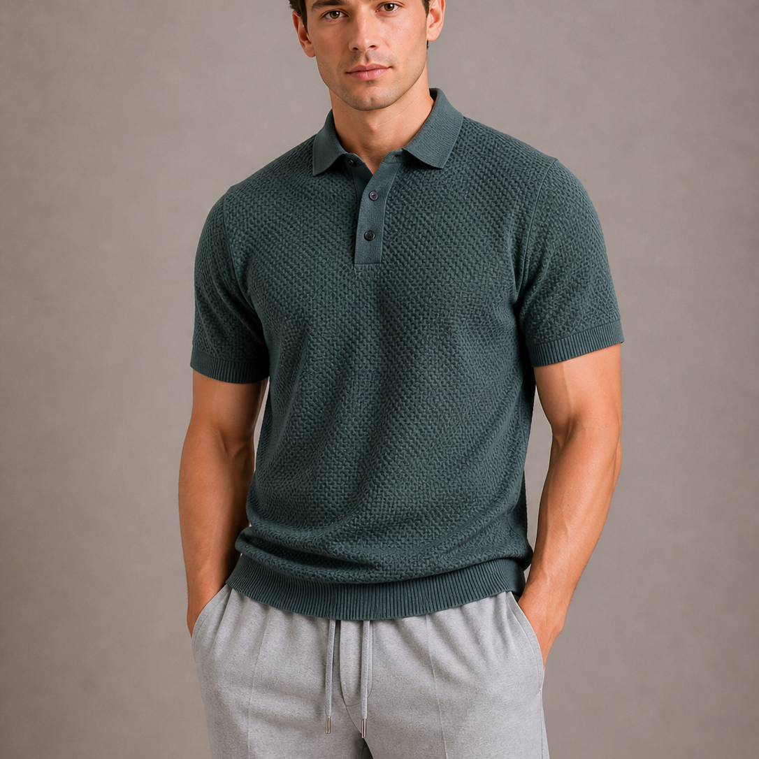 Lunelle | Heren Polo Anti Kreuk Korte Mouwen Moderne Pasvorm