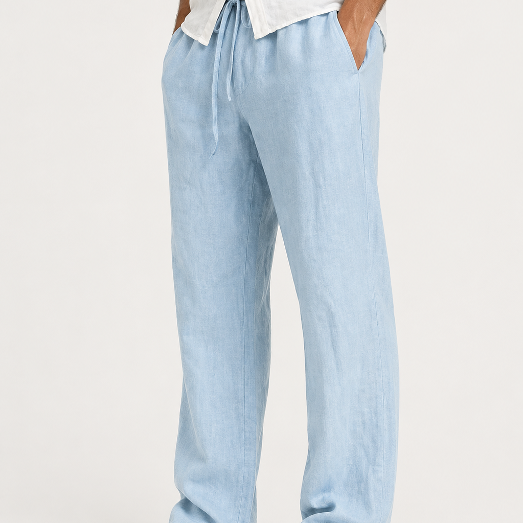 Lunelle | Heren Linnen Look Pantalon Trekkoord Comfort Pasvorm