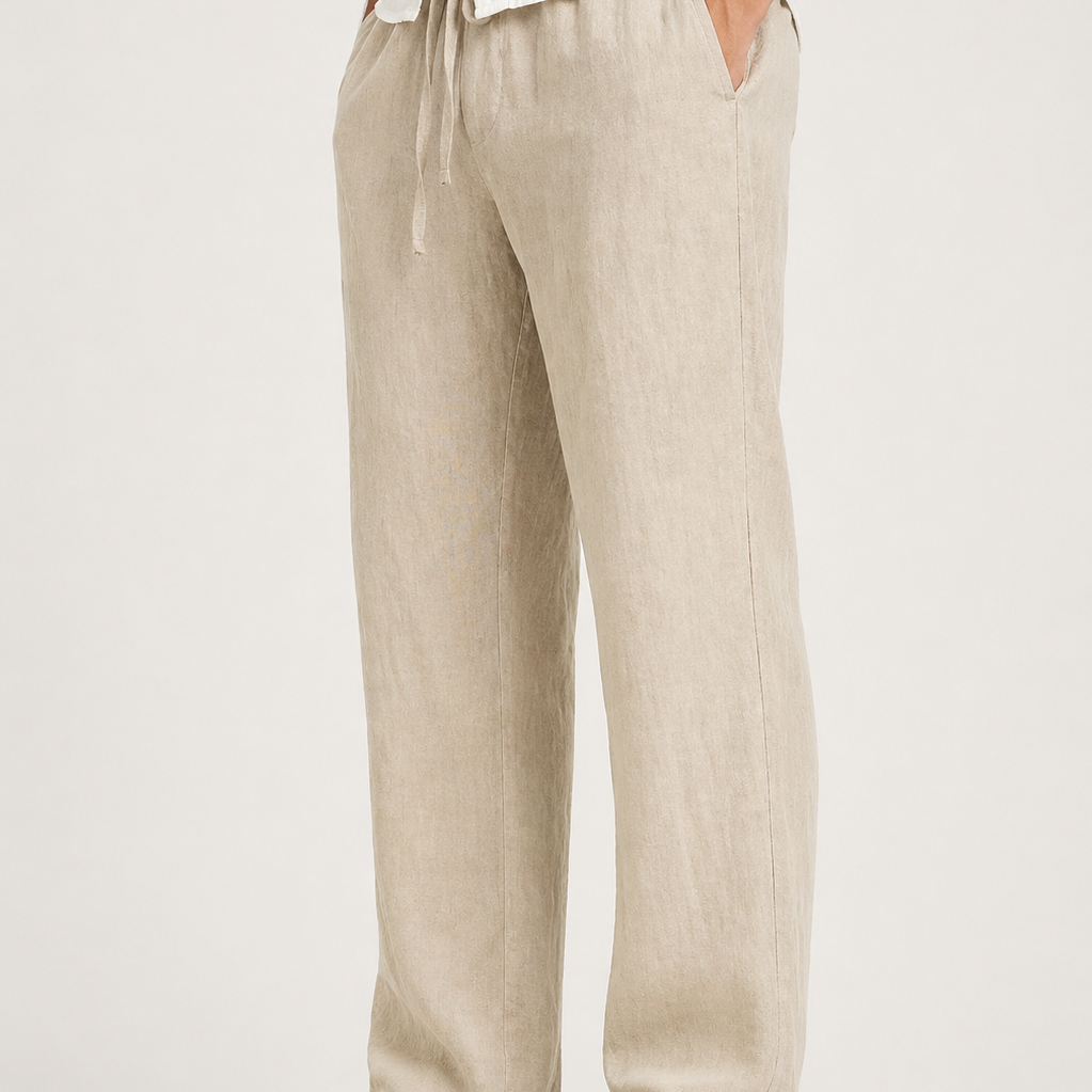 Lunelle | Heren Linnen Look Pantalon Trekkoord Comfort Pasvorm