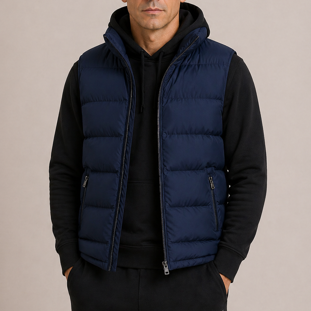 Lunelle | Heren Bodywarmer Gewatteerd Dons Regular Pasvorm