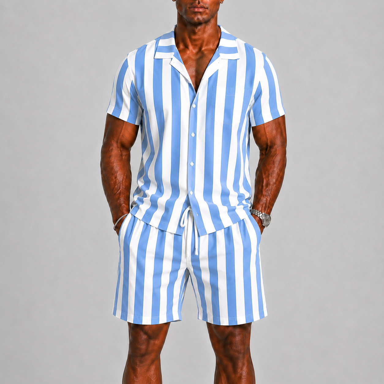Lunelle | Heren Zomerset met Gestreept Patroon