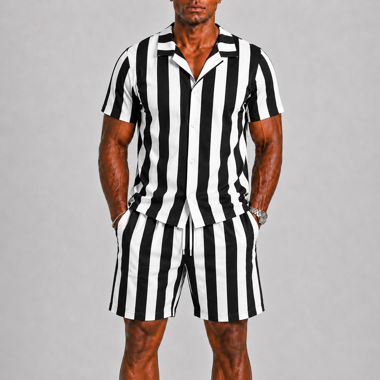 Lunelle | Heren Zomerset met Gestreept Patroon