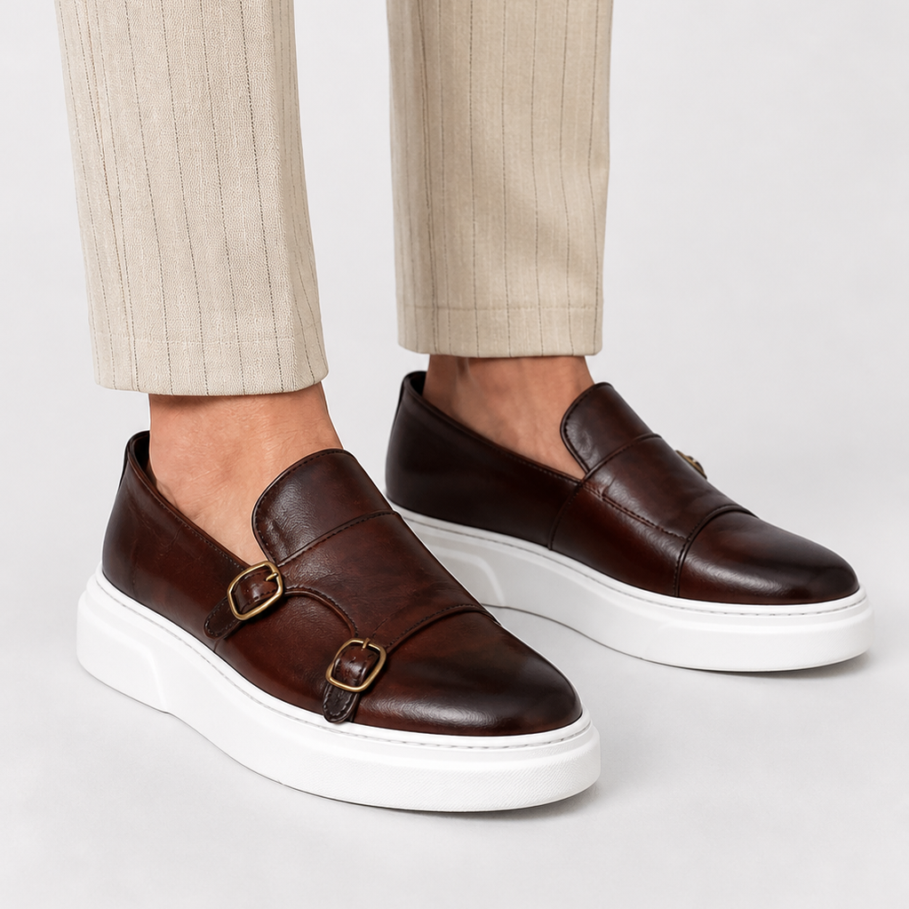 Lunelle | Heren Luxe Slip-On Loafers Met Gespdetail En Moderne Zool