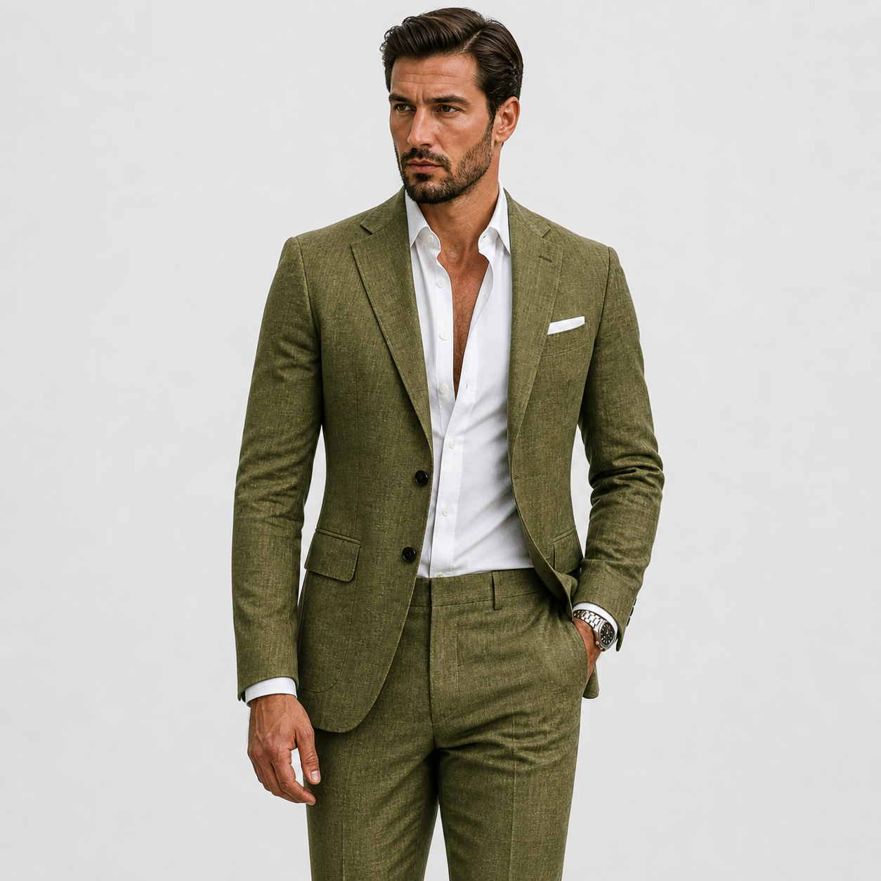 Lunelle | Heren Linnen Pak Slim-Fit Zomerse Elegantie