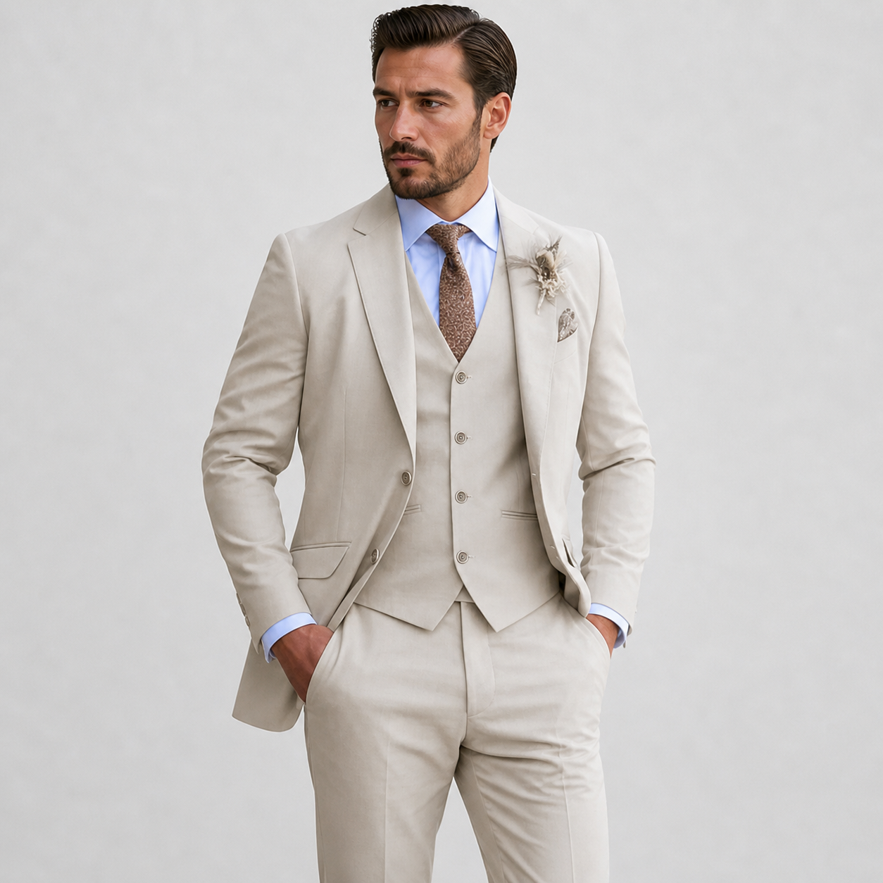 Lunelle | Heren Driedelig Pak Slim-Fit Luxe Business Set