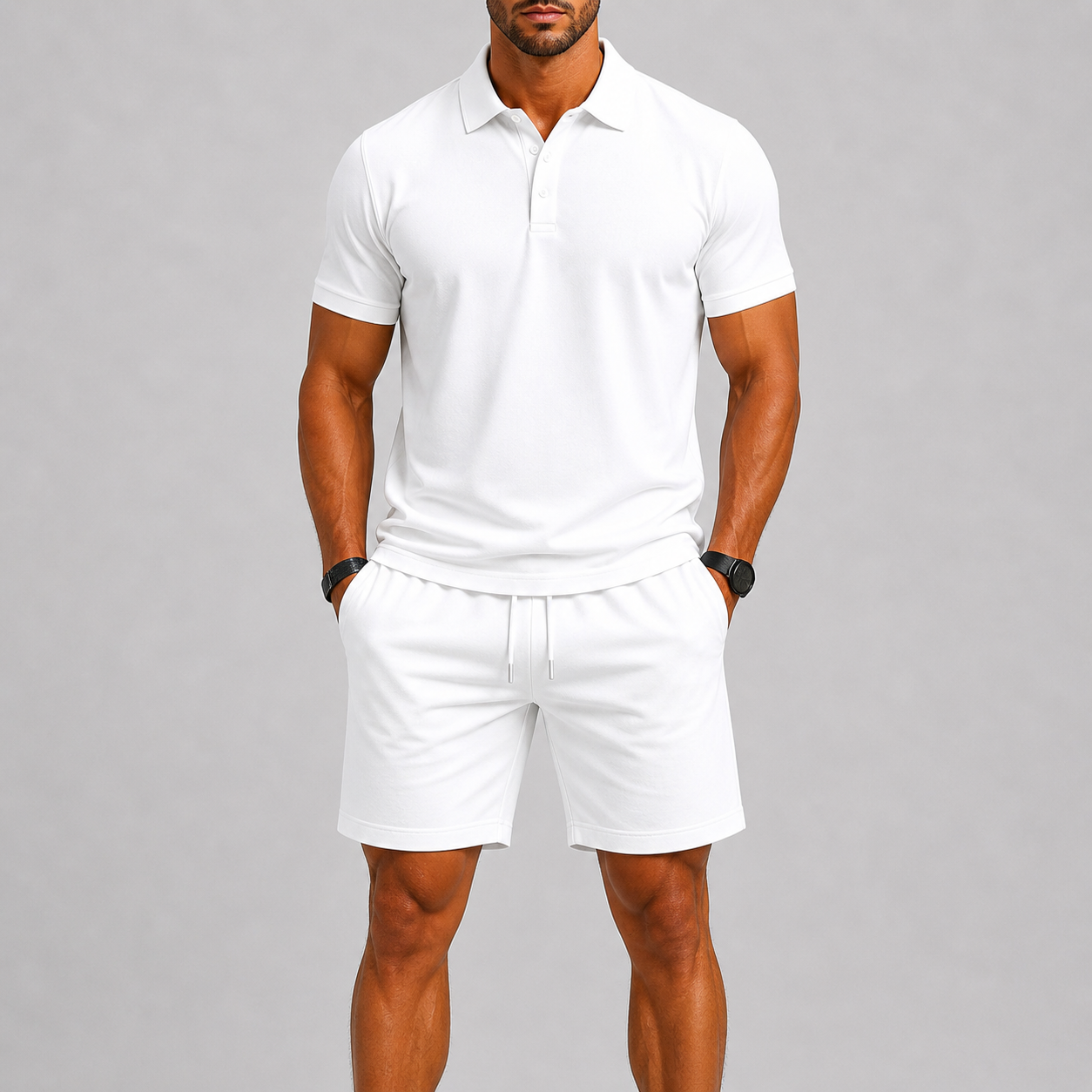 Lunelle | Heren Zomerse Sportset Polo & Shorts Lichtgewicht Comfort
