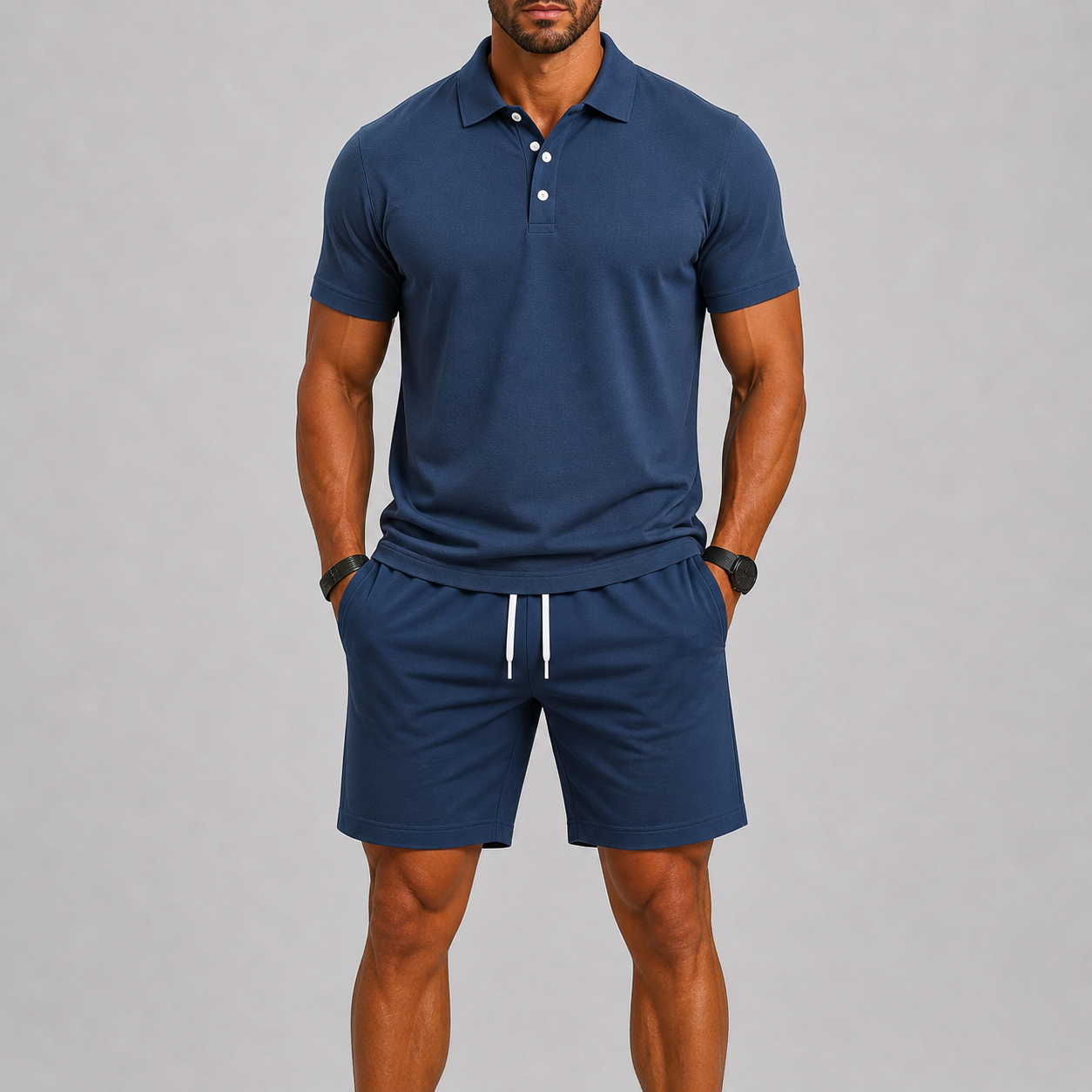Lunelle | Heren Zomerse Sportset Polo & Shorts Lichtgewicht Comfort