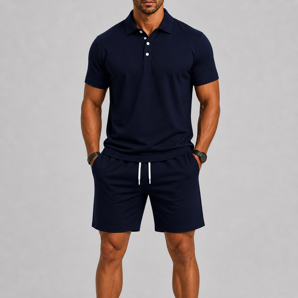 Lunelle | Heren Zomerse Sportset Polo & Shorts Lichtgewicht Comfort