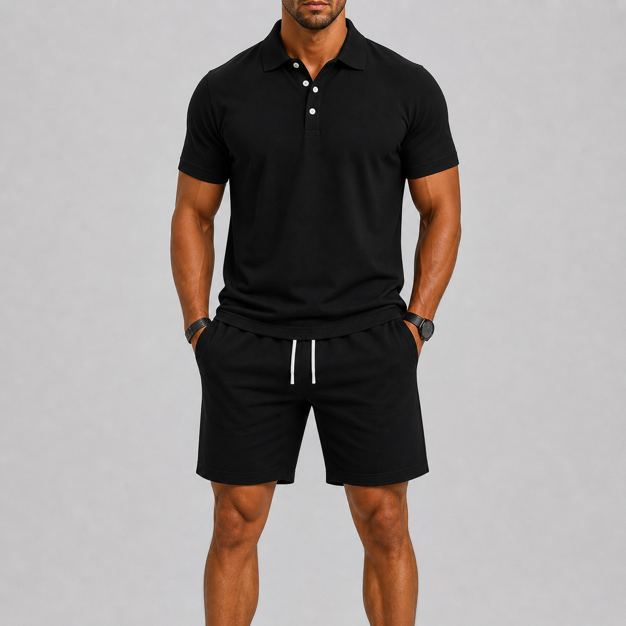 Lunelle | Heren Zomerse Sportset Polo & Shorts Lichtgewicht Comfort