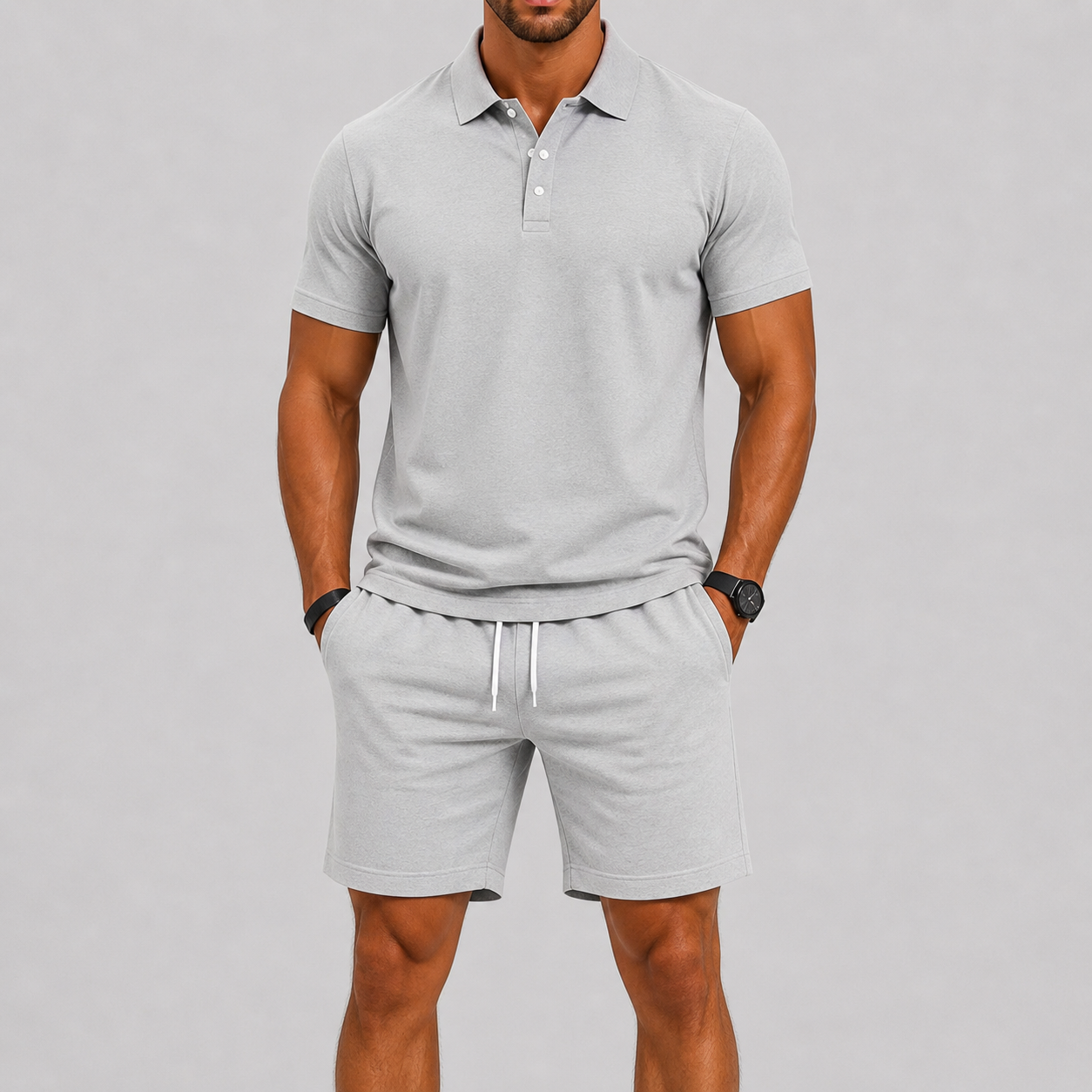 Lunelle | Heren Zomerse Sportset Polo & Shorts Lichtgewicht Comfort