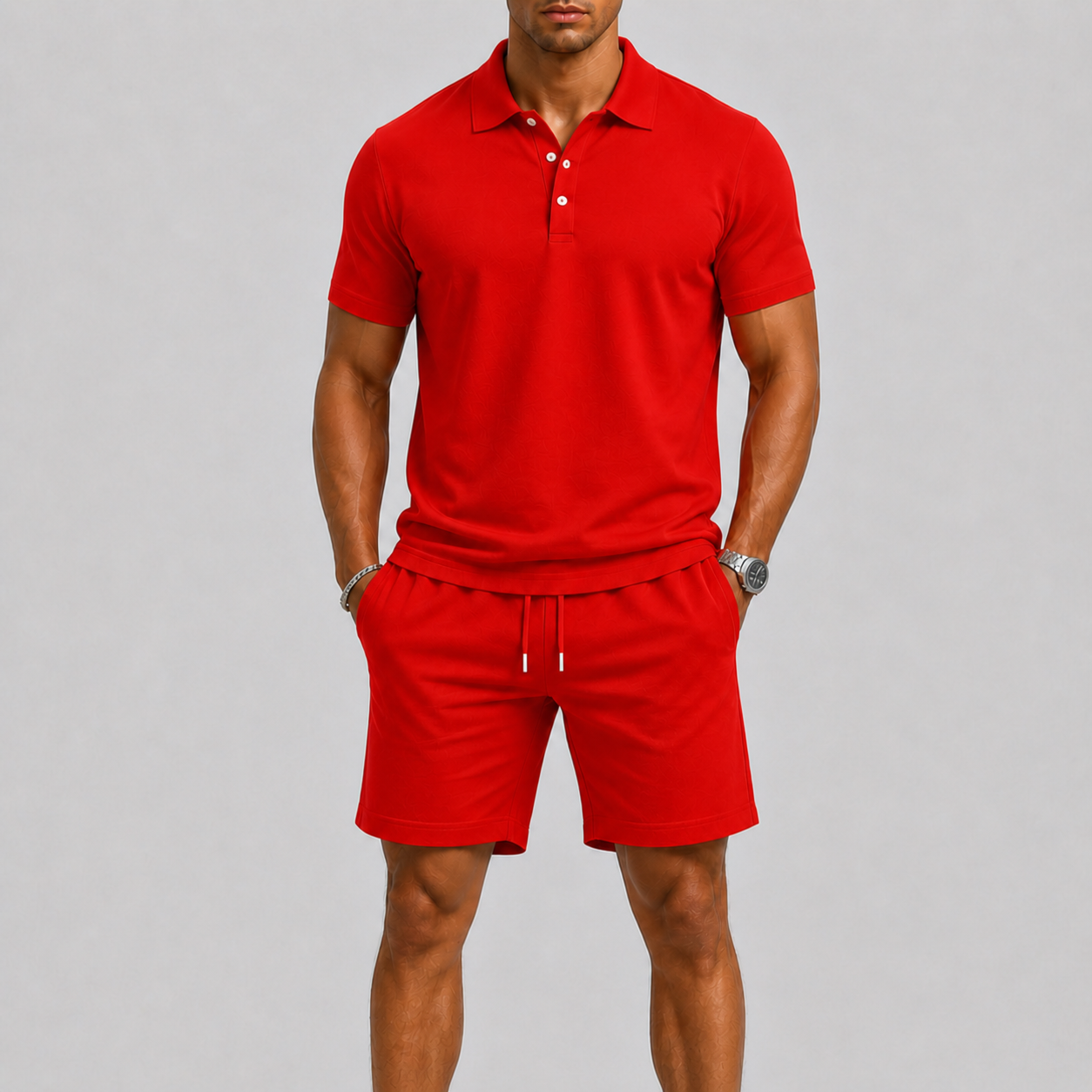 Lunelle | Heren Zomerse Sportset Polo & Shorts Lichtgewicht Comfort