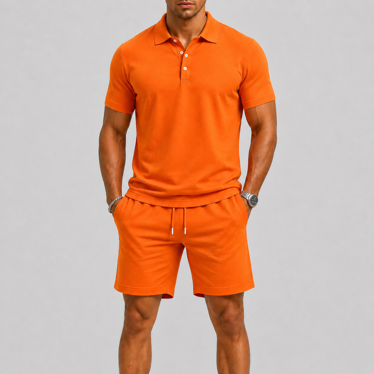 Lunelle | Heren Zomerse Sportset Polo & Shorts Lichtgewicht Comfort