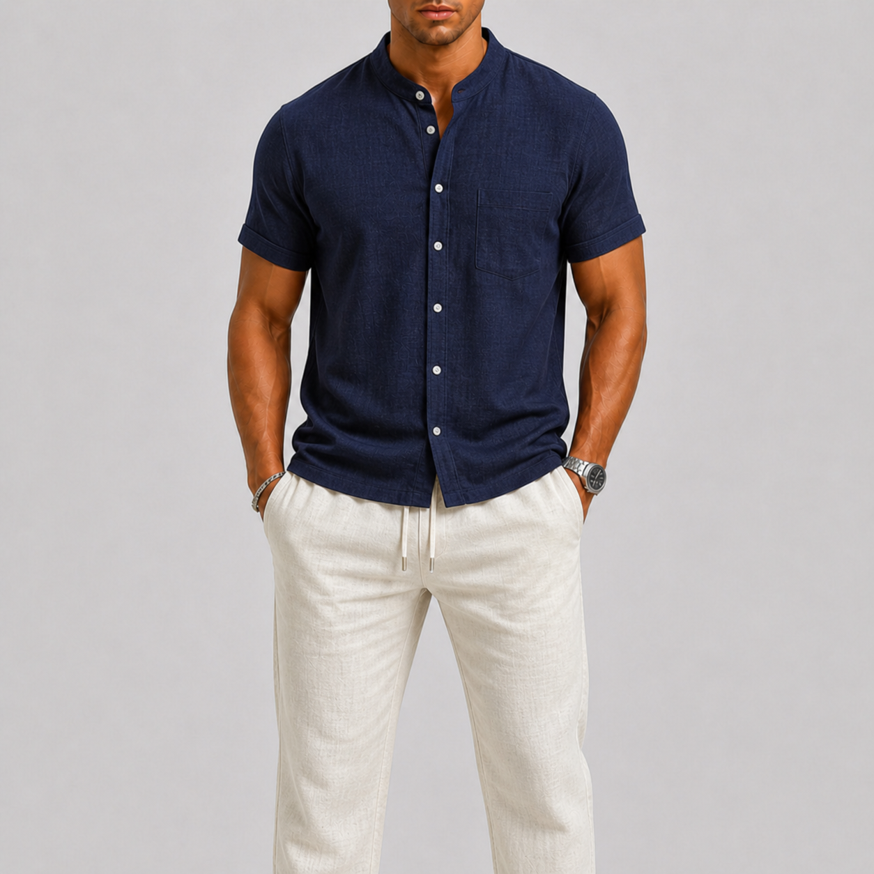Lunelle | Heren Linnen Set Overhemd & Pantalon Luchtige Zomerstijl
