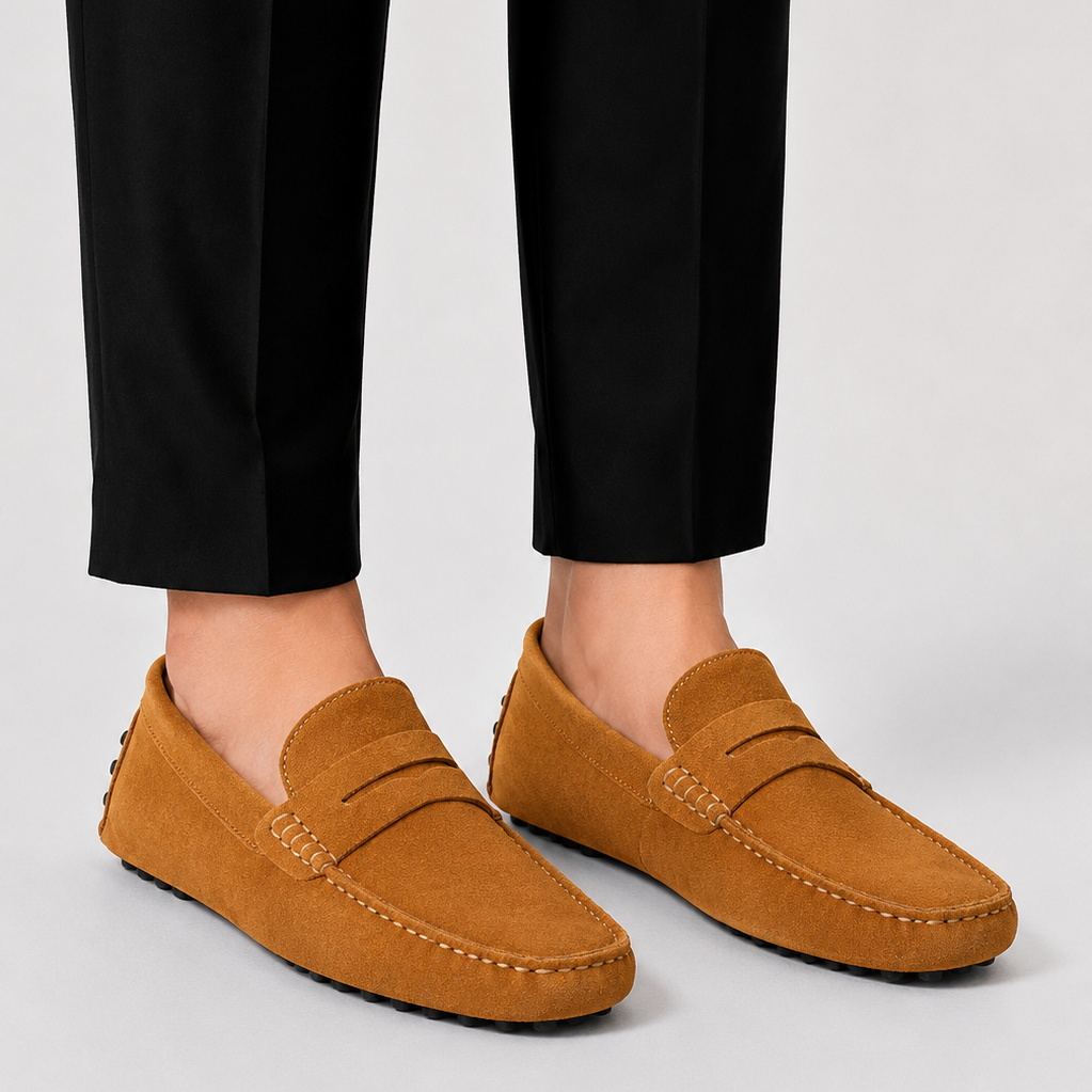 Lunelle | Heren Loafers Italiaanse Stijl Suède Comfort Instappers