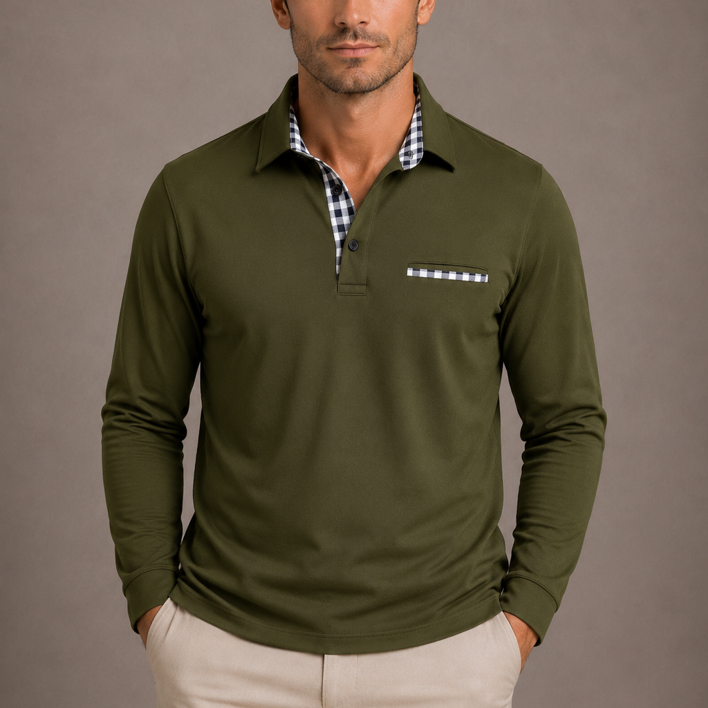 Lunelle | Heren Polo Met Lange Mouwen Verfijnde Casual Stijl