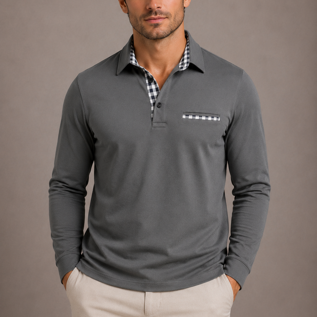 Lunelle | Heren Polo Met Lange Mouwen Verfijnde Casual Stijl