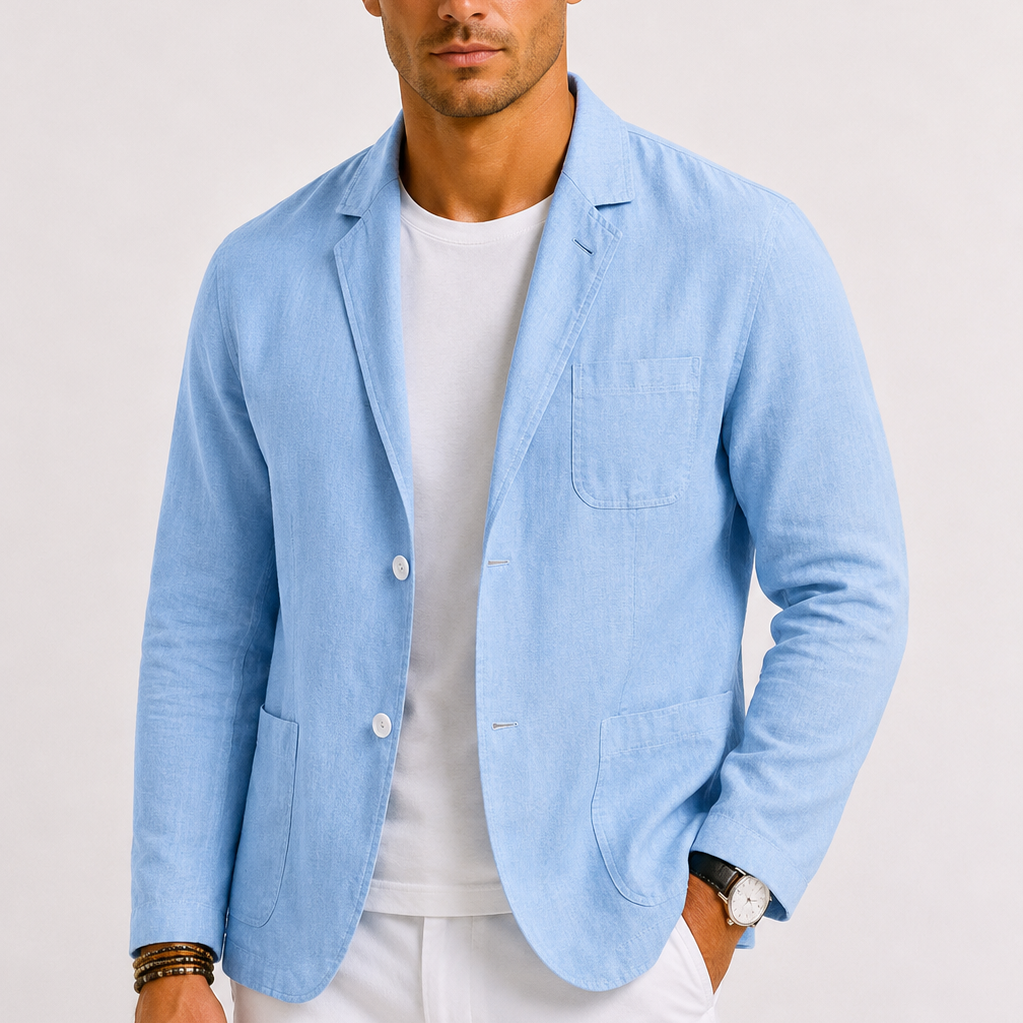 Lunelle | Heren Linnen Blazer Relaxed Tijdloze Elegantie