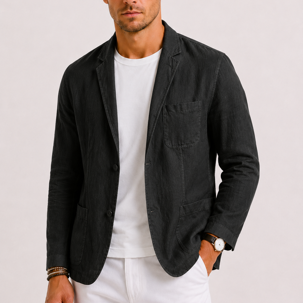 Lunelle | Heren Linnen Blazer Relaxed Tijdloze Elegantie