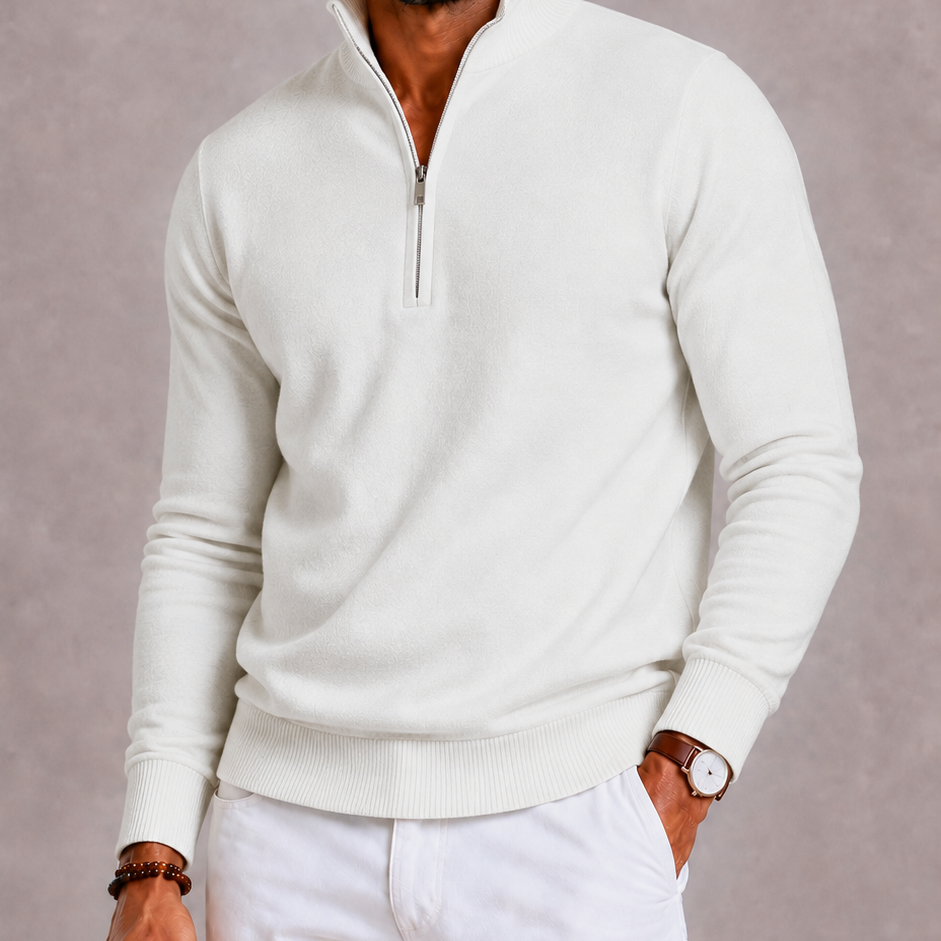 Lunelle | Men's Half-Zip Knitted Jumper with Turtle Neck