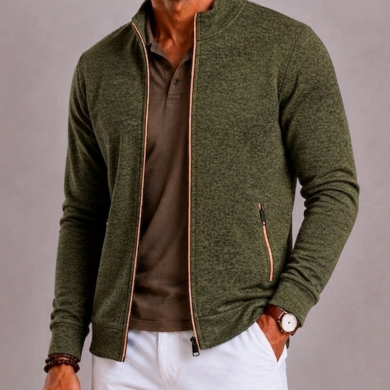 Lunelle | Men's Windproof Vest with Stand-Up Collar and Pocket Details