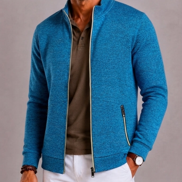 Lunelle | Men's Windproof Vest with Stand-Up Collar and Pocket Details