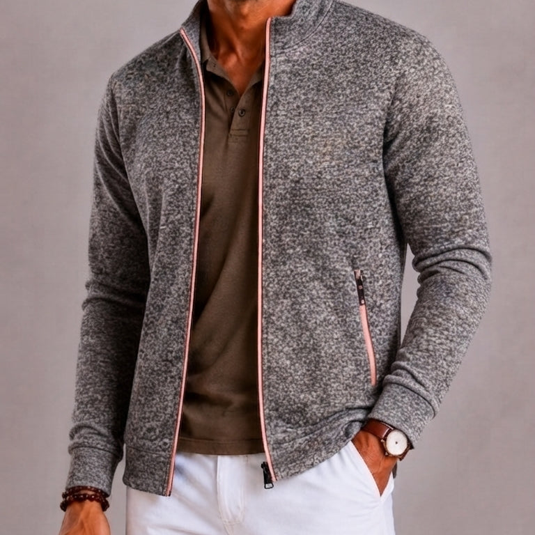 Lunelle | Men's Windproof Vest with Stand-Up Collar and Pocket Details