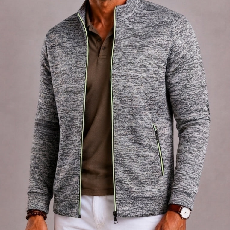 Lunelle | Men's Windproof Vest with Stand-Up Collar and Pocket Details