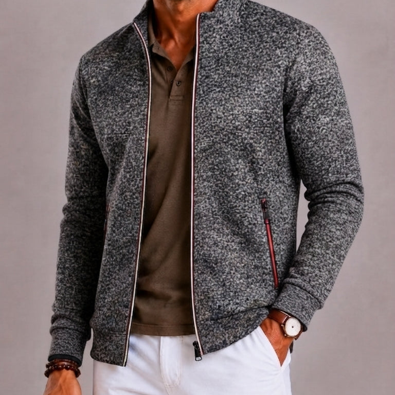 Lunelle | Men's Windproof Vest with Stand-Up Collar and Pocket Details
