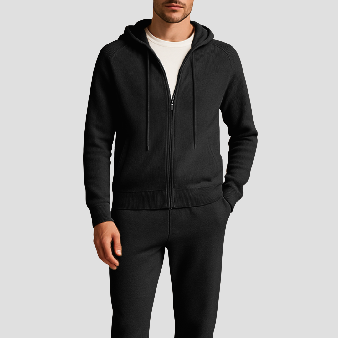 Lunelle | Heren Loungewear Set Wol Rits Hoodie Joggingbroek