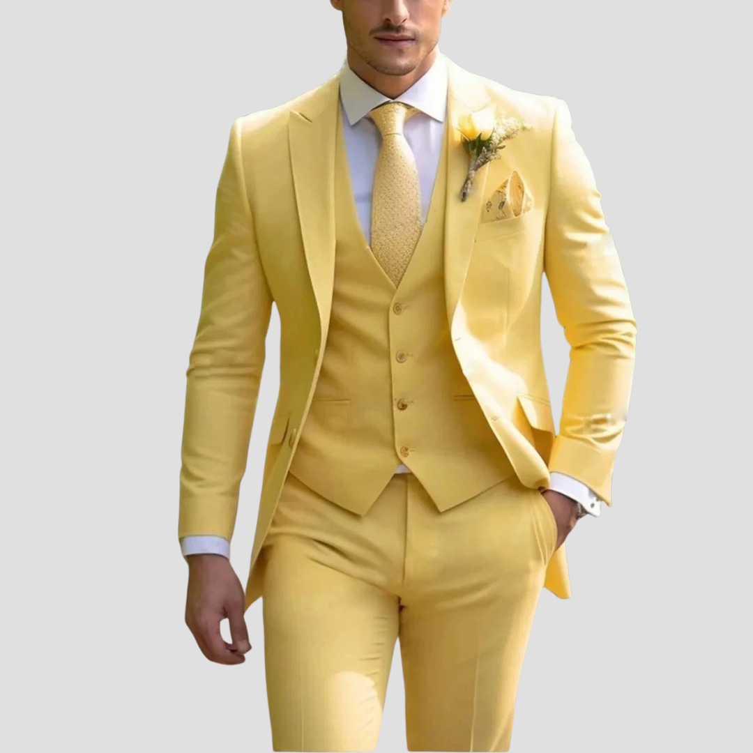 Lunelle | Heren Driekleurig Pak Op Maat Slim Fit Mix voor Bruiloften en Bruidsjonkers