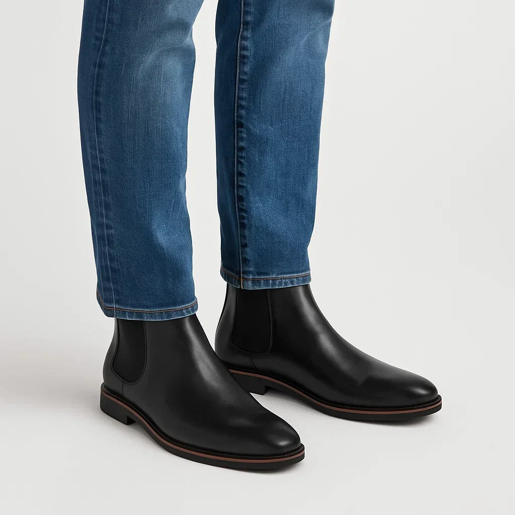 Lunelle | Heren Chelsea Boots Synthetisch Leer Retro Instap Comfortabele Mode