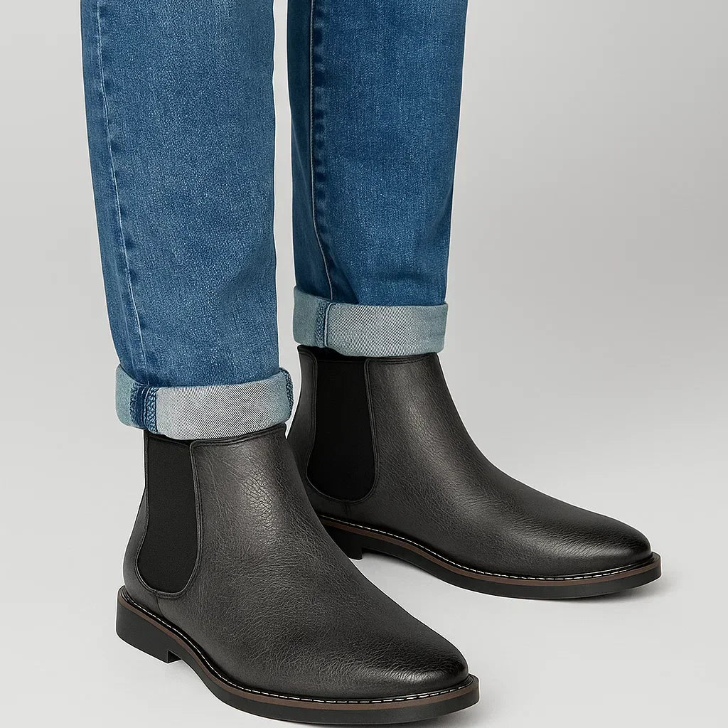 Lunelle | Heren Chelsea Boots Synthetisch Leer Retro Instap Comfortabele Mode