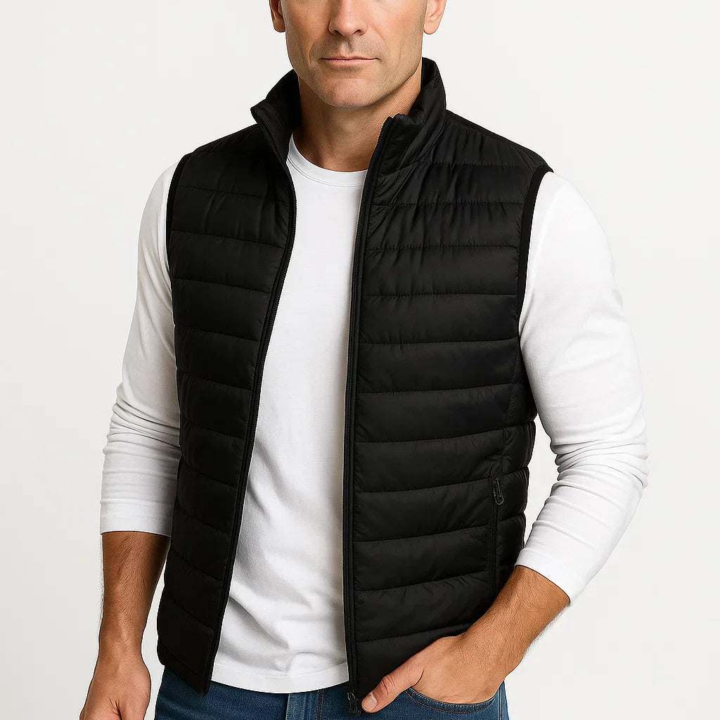 Lunelle | Heren Puffer Vest Katoen Gevoerde Mouwloze Winterjas