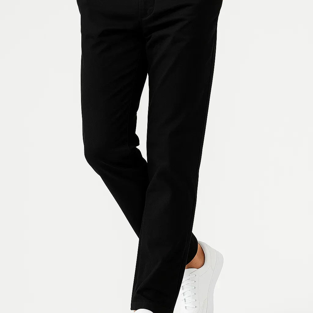 Lunelle | Heren Chino Broeken Khaki Katoen Stretch Rechte Pasvorm