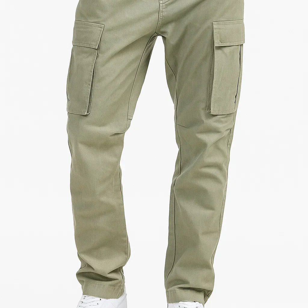 Lunelle | Heren Overalls Katoen Losse Pasvorm Tactische Broek met Elastische Taille