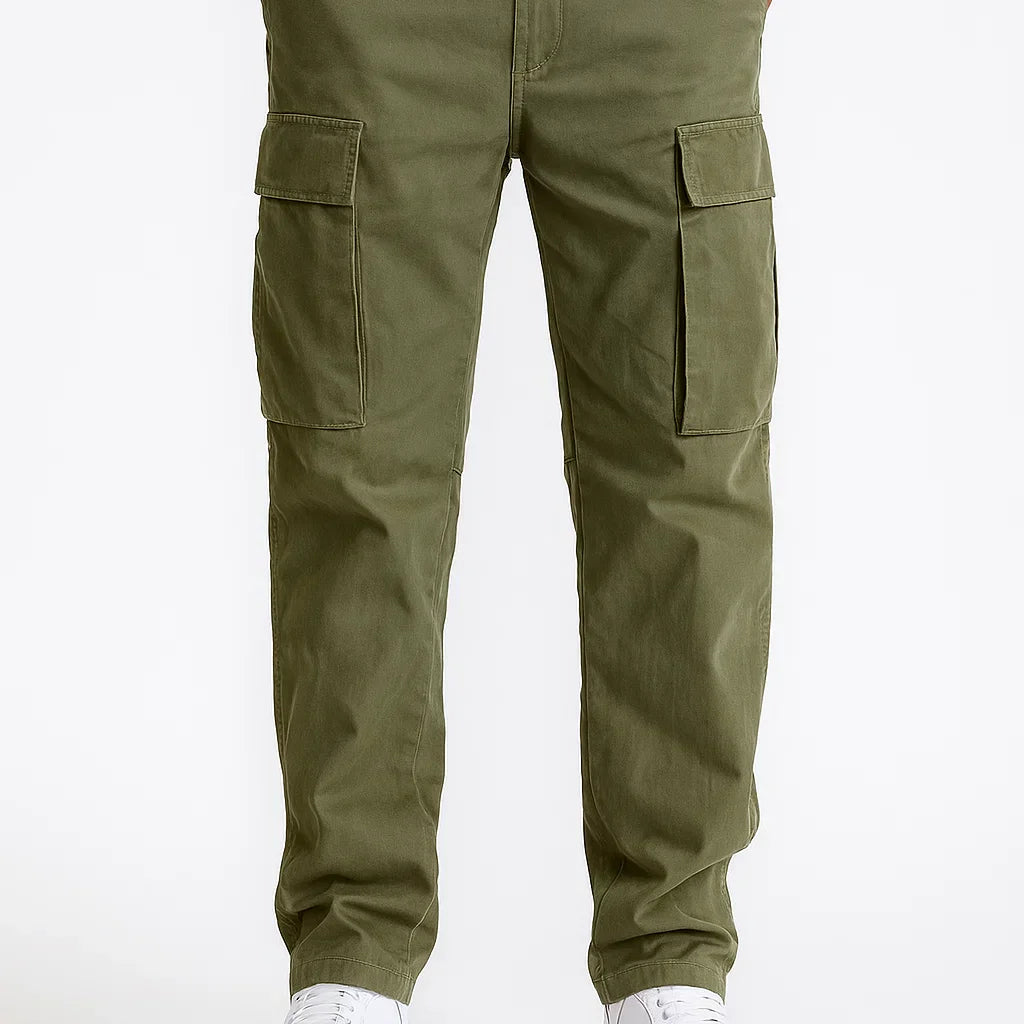 Lunelle | Heren Overalls Katoen Losse Pasvorm Tactische Broek met Elastische Taille