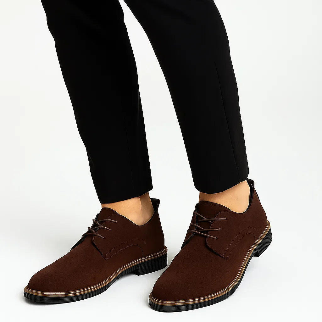 Lunelle | Heren Oxford Schoenen Suède Leer Veterschoenen Business Casual